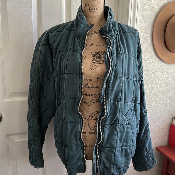 Free People | Dolman Quilted Knit Jacket In Evergreen | Small - Picture 10 of 15